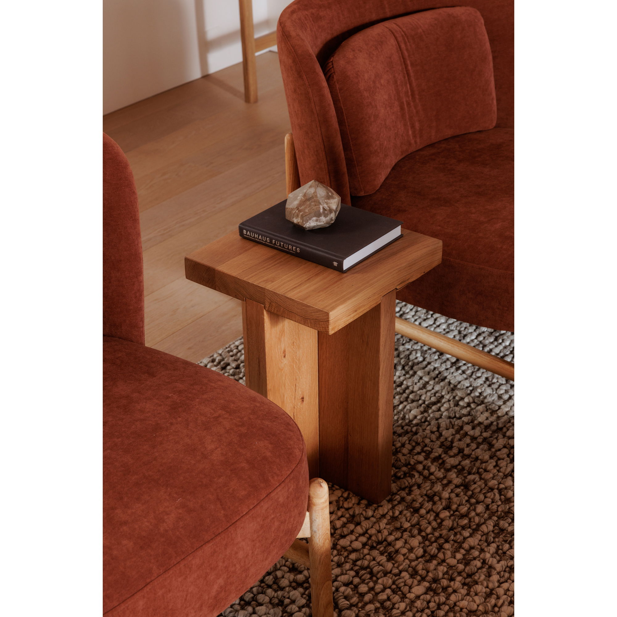 Folke Side Table Natural, Side & End Table by Moe's Home, 13" width x 19" height x 13" depth View 5
