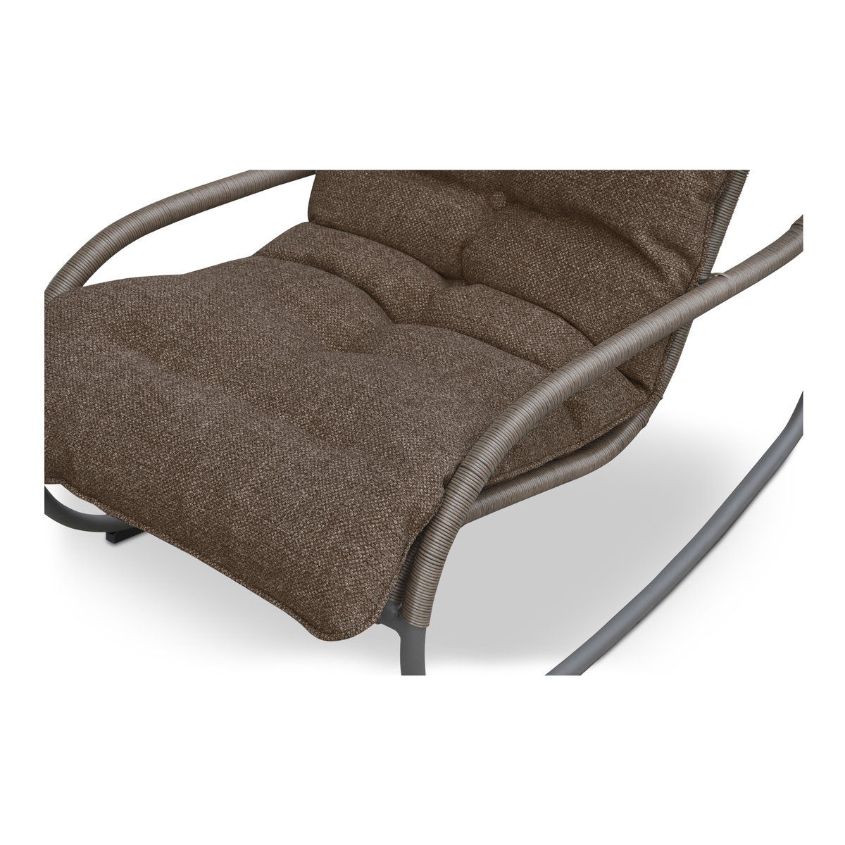 Lyra Outdoor Rocking Chair Brown, Outdoor Chair by Moe's Home, 2'2.77" width x 2'10" height x 3'2" depth View 6