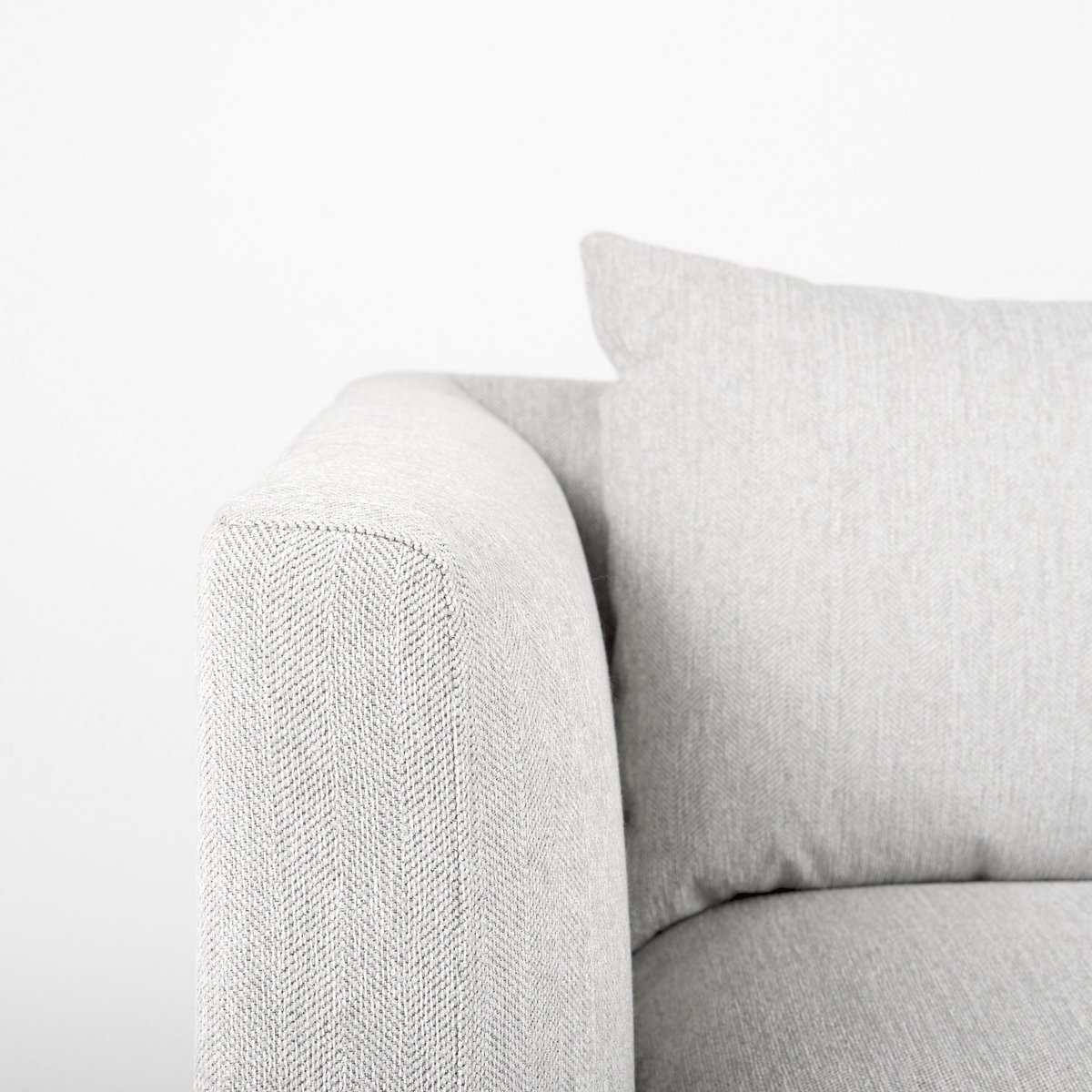 Valence 2 Piece Light Gray Modular Sofa Set, Sectional Sofa by Mercana, 37.8" length x 78" width x 28.3" height View 7