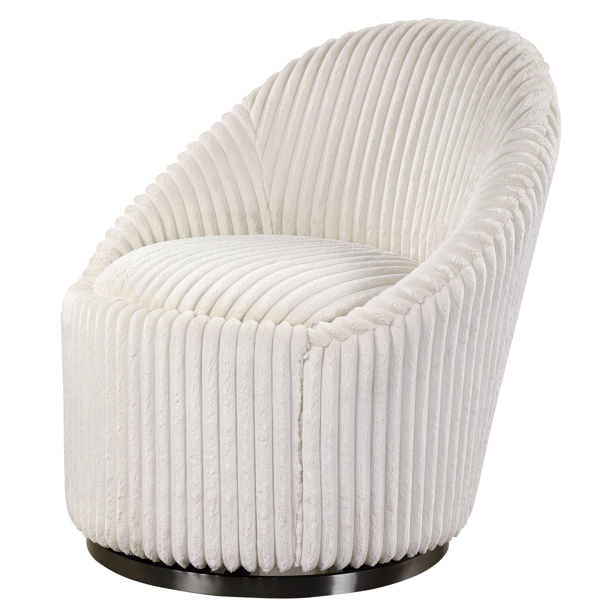 Crue White Swivel Chair large image 