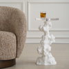 Remnant White Stone Drink Table, Side & End Table by Uttermost, 12.5" width x 24.5" height x 12.5" depth thumbnail 2