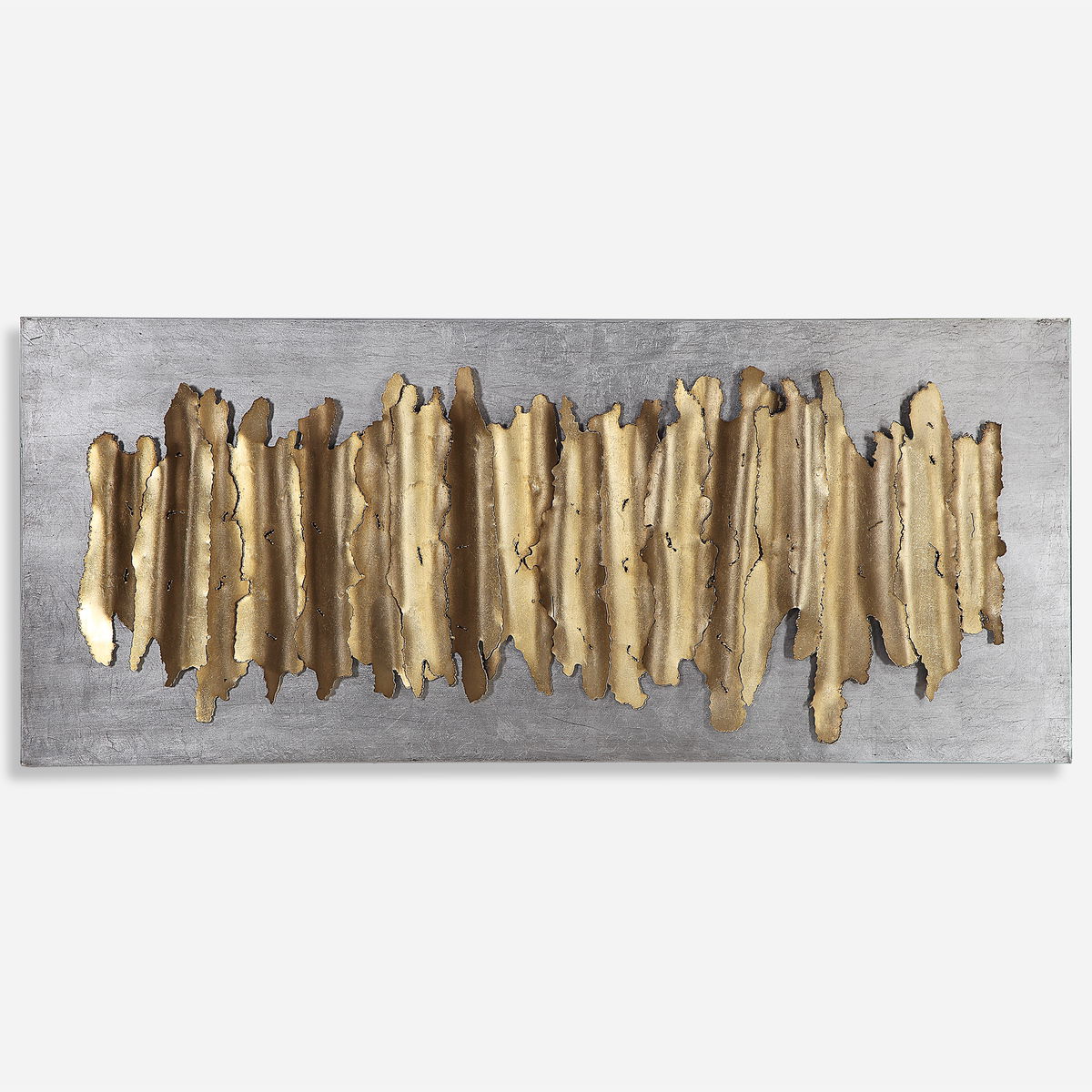 Lev Gold Metal Wall Decor, Art by Uttermost, 24" width x 55.25" height x 2.75" depth View 1