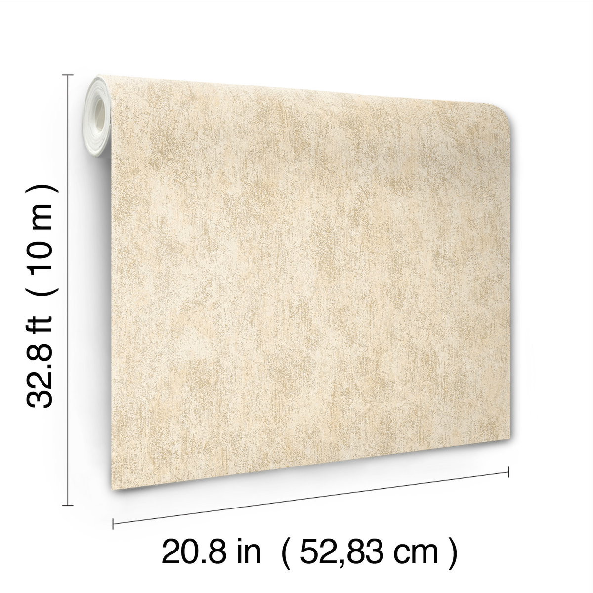 Shimmering Patina Beige & Brass Wallpaper, by York Wall, 33' length x 1'8.8" width x 0.02" depth View 6