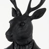Mozart 22.5H Black Painted Resin Deer In A Suit Bust, Decorative Object by Mercana, 8.2" length x 6" width x 22.5" height thumbnail 8