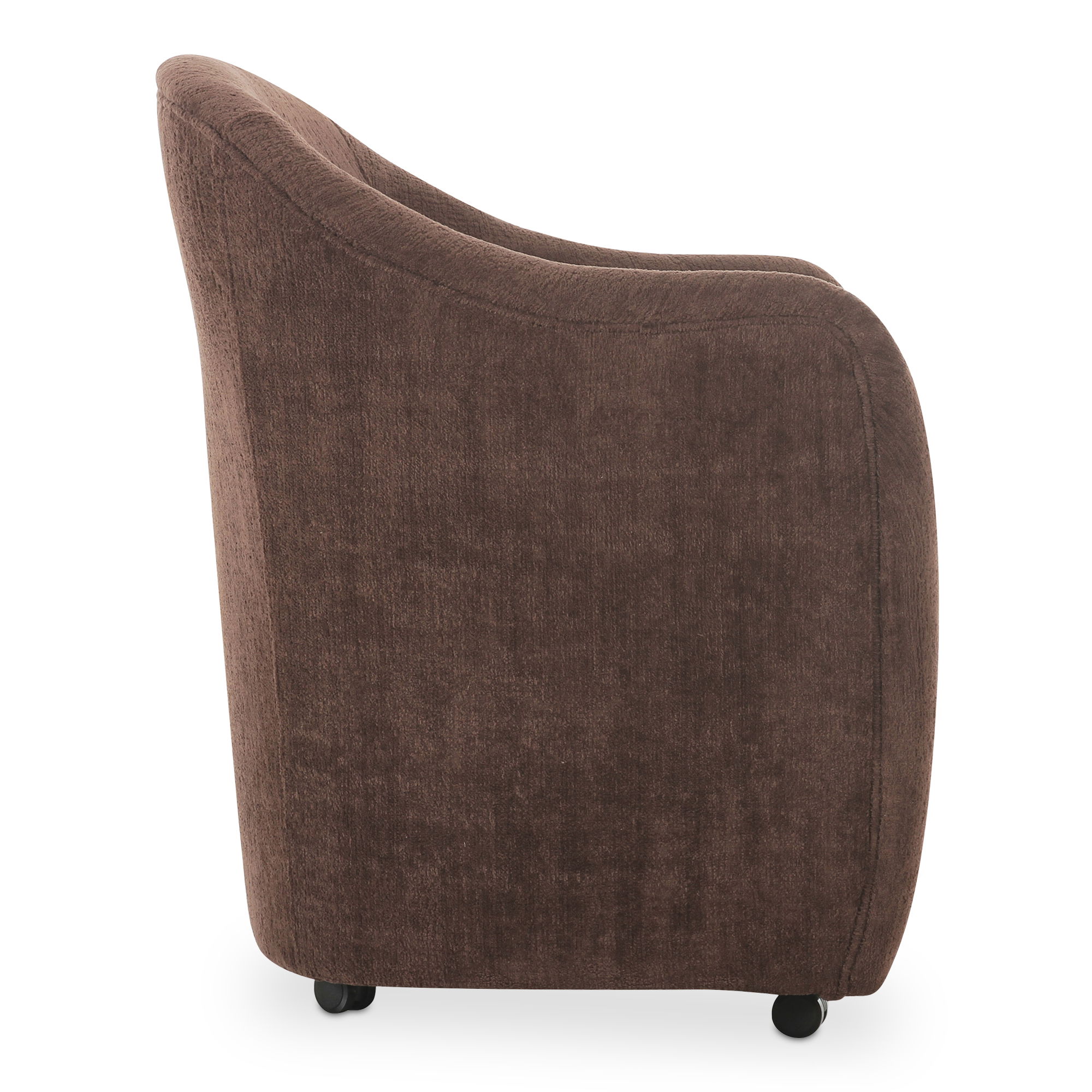 Drava Rolling Dining Chair Dark Brown large image 