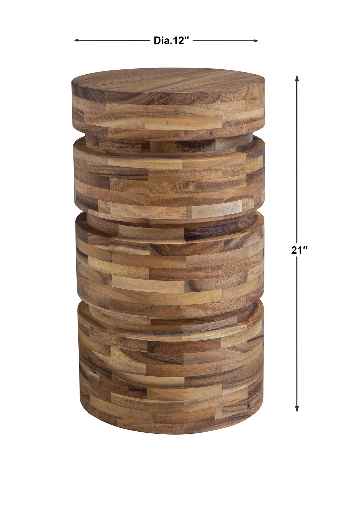 Boone Drink Table, Side & End Table by Uttermost, 12" width x 21" height x 12" depth View 3