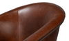 Nagel Distilled Leather Chair,Brown, Seating by Sarreid, 30" length x 33" width x 2" height thumbnail 6