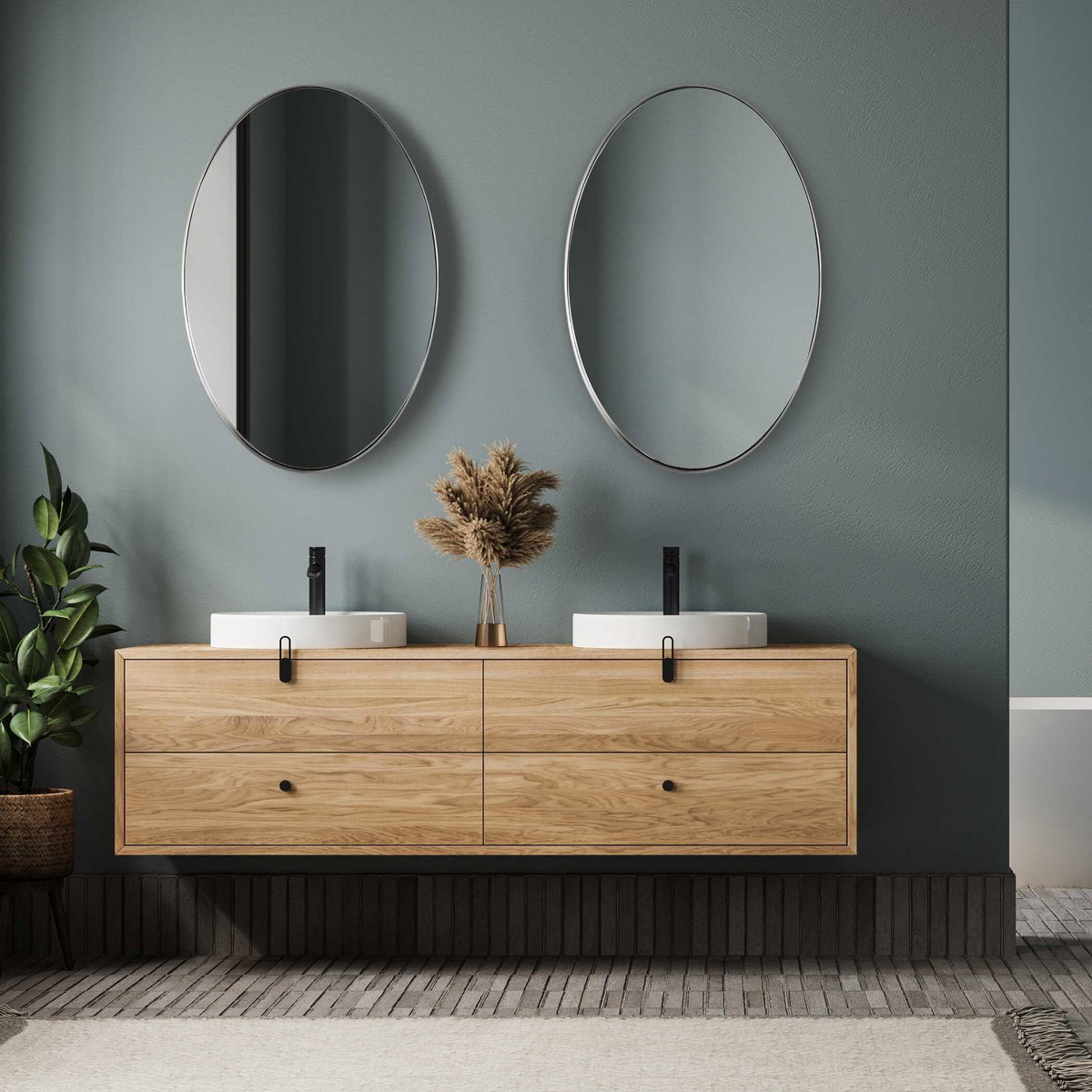 Pursley Brushed Nickel Oval Mirror, by Uttermost, 20" width x 30" height x 2.25" depth View 2