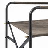 Direttore 19.25L x 20W x 31H  Brown/Gray Suede with Metal Frame Dining Chair thumbnail 12