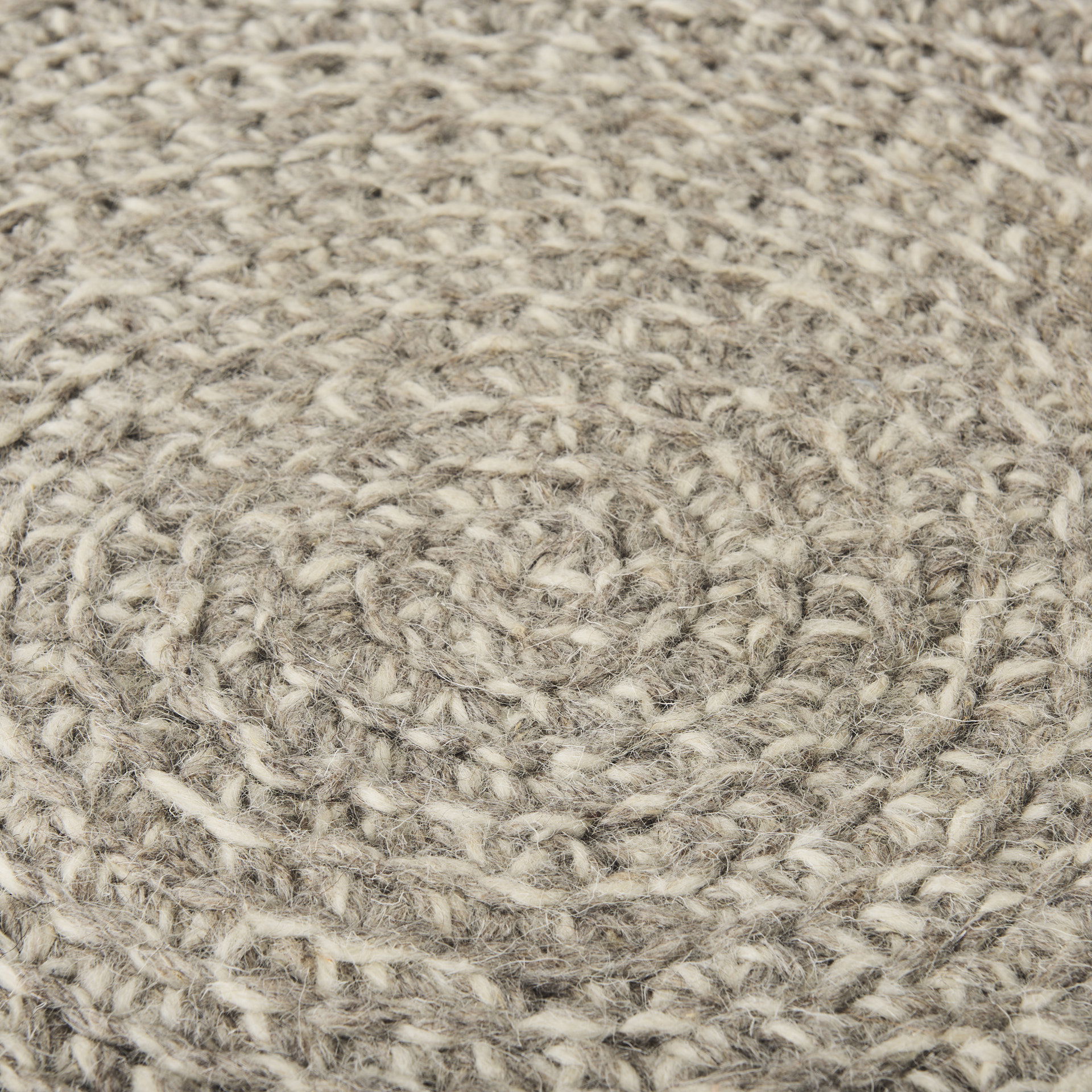 Bina   Light Gray 4 Legged Wool Stool, Ottoman by Mercana, 24" length x 24" width x 14" height View 9