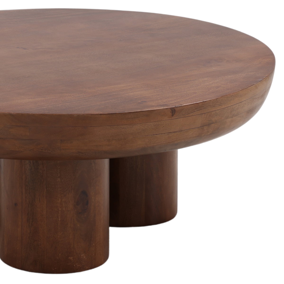 Bruce Coffee Table Brown, by Dovetail, 40" width x 16" height x 40" depth View 3