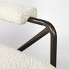 Vicunya Cream Fabric with Gun Metal Gray Metal Frame Accent Chair thumbnail 10