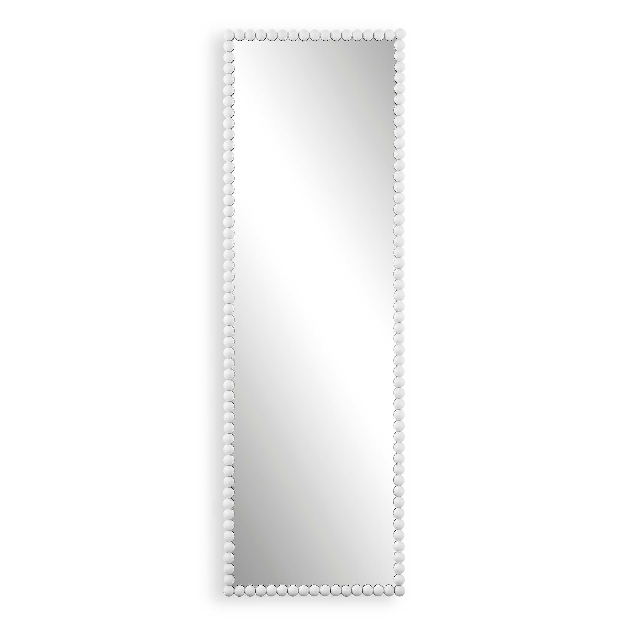 Serna White Tall Mirror, by Uttermost, 23.37" width x 72.25" height x 2.25" depth View 1