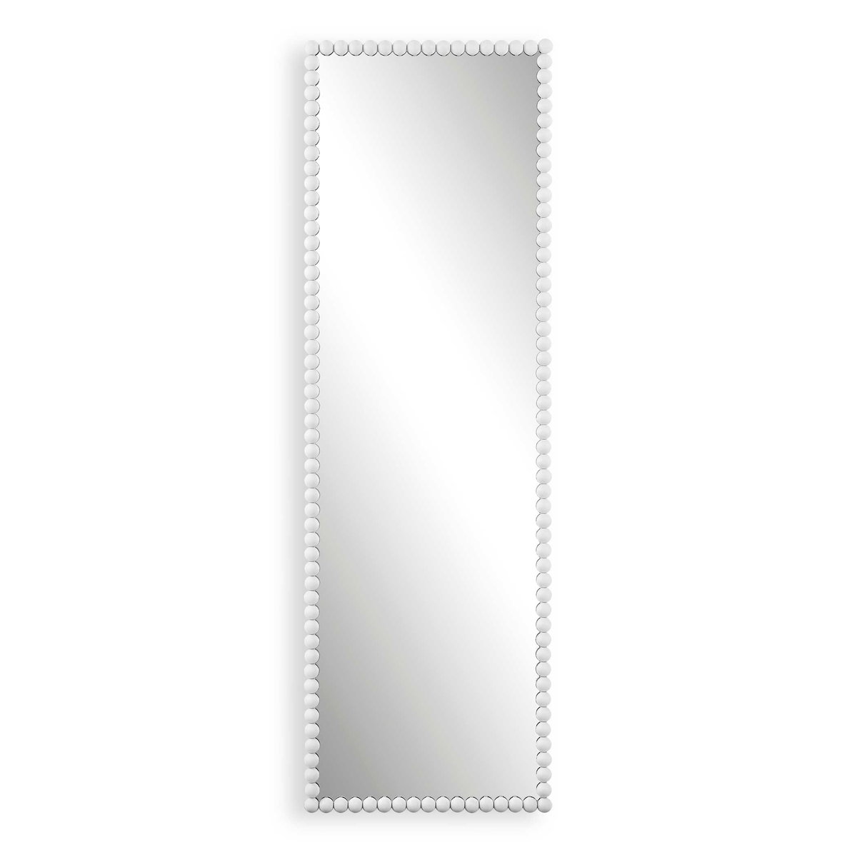 Serna White Tall Mirror, by Uttermost, 23.37" width x 72.25" height x 2.25" depth View 1