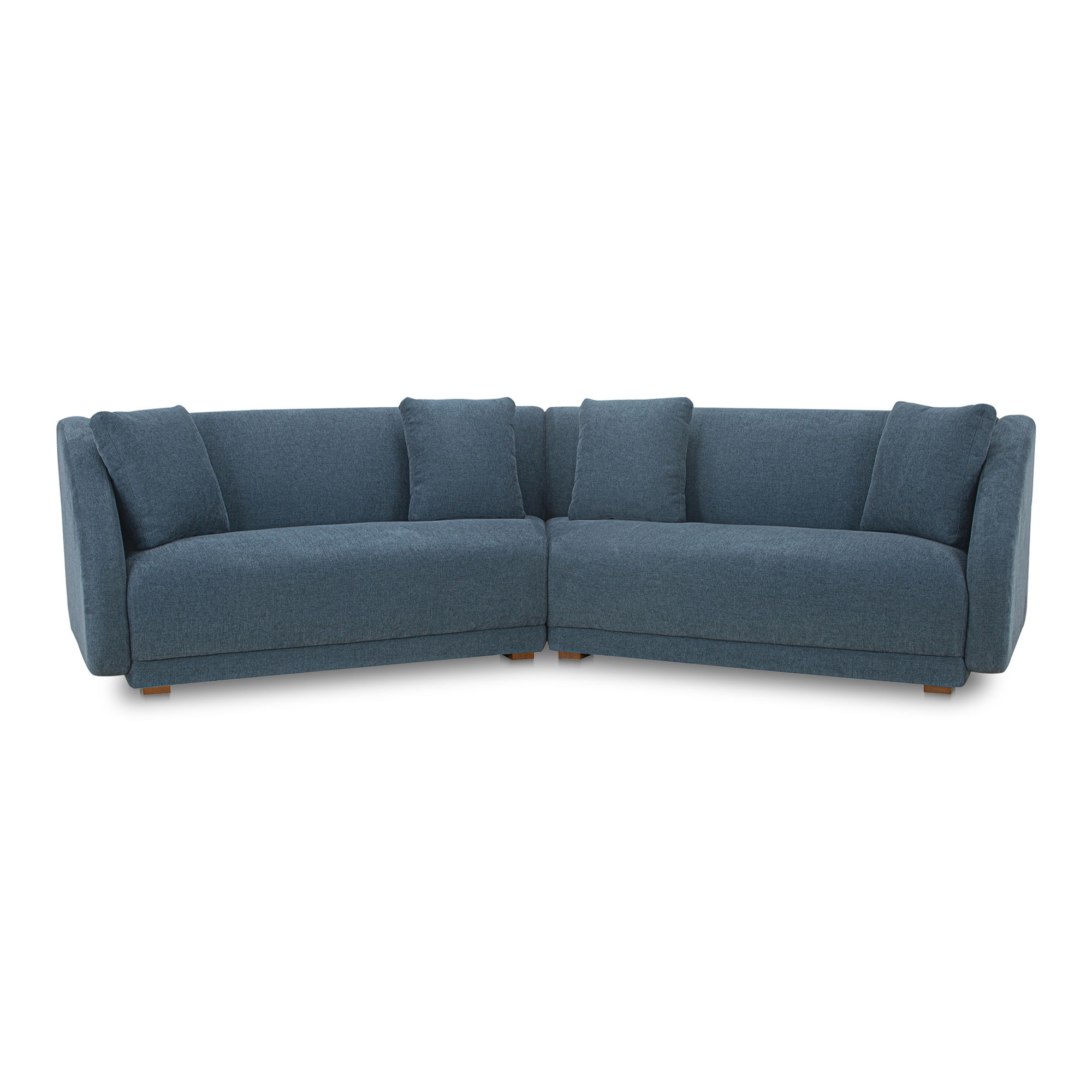 Fraser 2 Piece Modular Sofa Deep Blue, Sectional Sofa by Moe's Home, 128" width x 31.5" height x 34.29" depth View 1