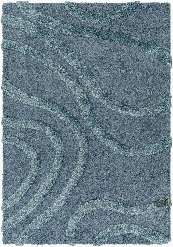 Hudson Shag Machine Woven Rug, by Surya, 9'0.27" length x 6'6.74" width