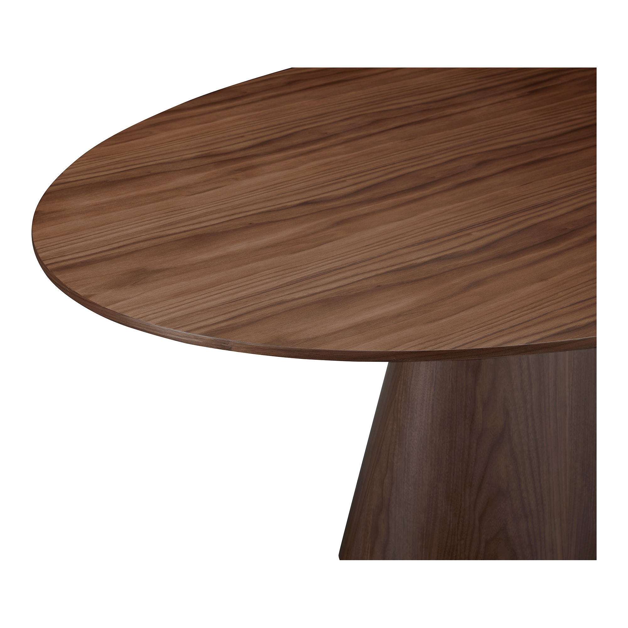 Otago Oval Dining Table Walnut Brown, by Moe's Home, 71" width x 29.5" height x 43" depth View 4