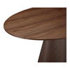 Otago Oval Dining Table Walnut Brown, by Moe's Home, 71" width x 29.5" height x 43" depth thumbnail 4