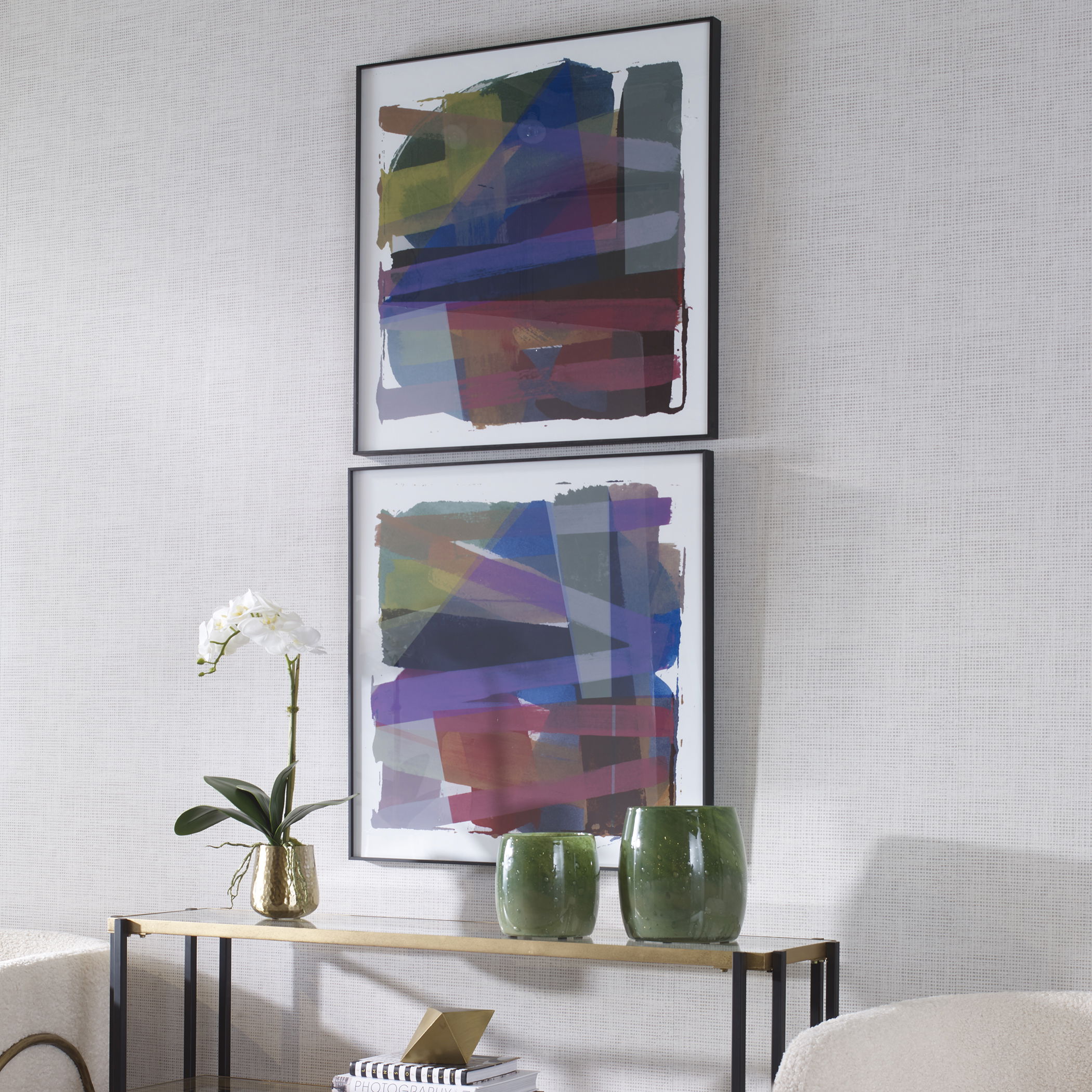 Vivacious Abstract Framed Prints, Set/2 large image 