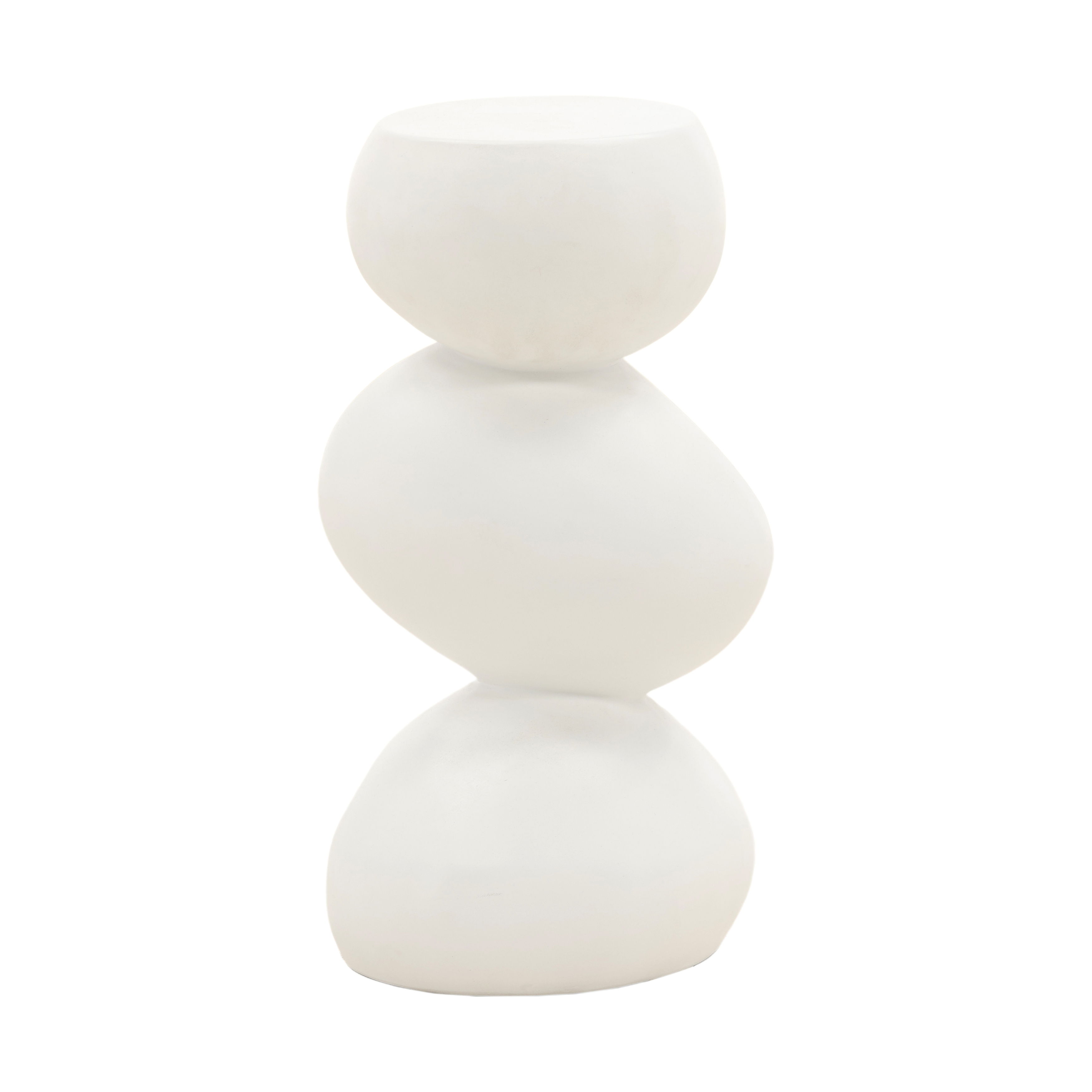 Serenade End Table White, Side & End Table by Dovetail, 11.5" width x 21.75" height x 11.5" diameter x 11.5" depth View 1
