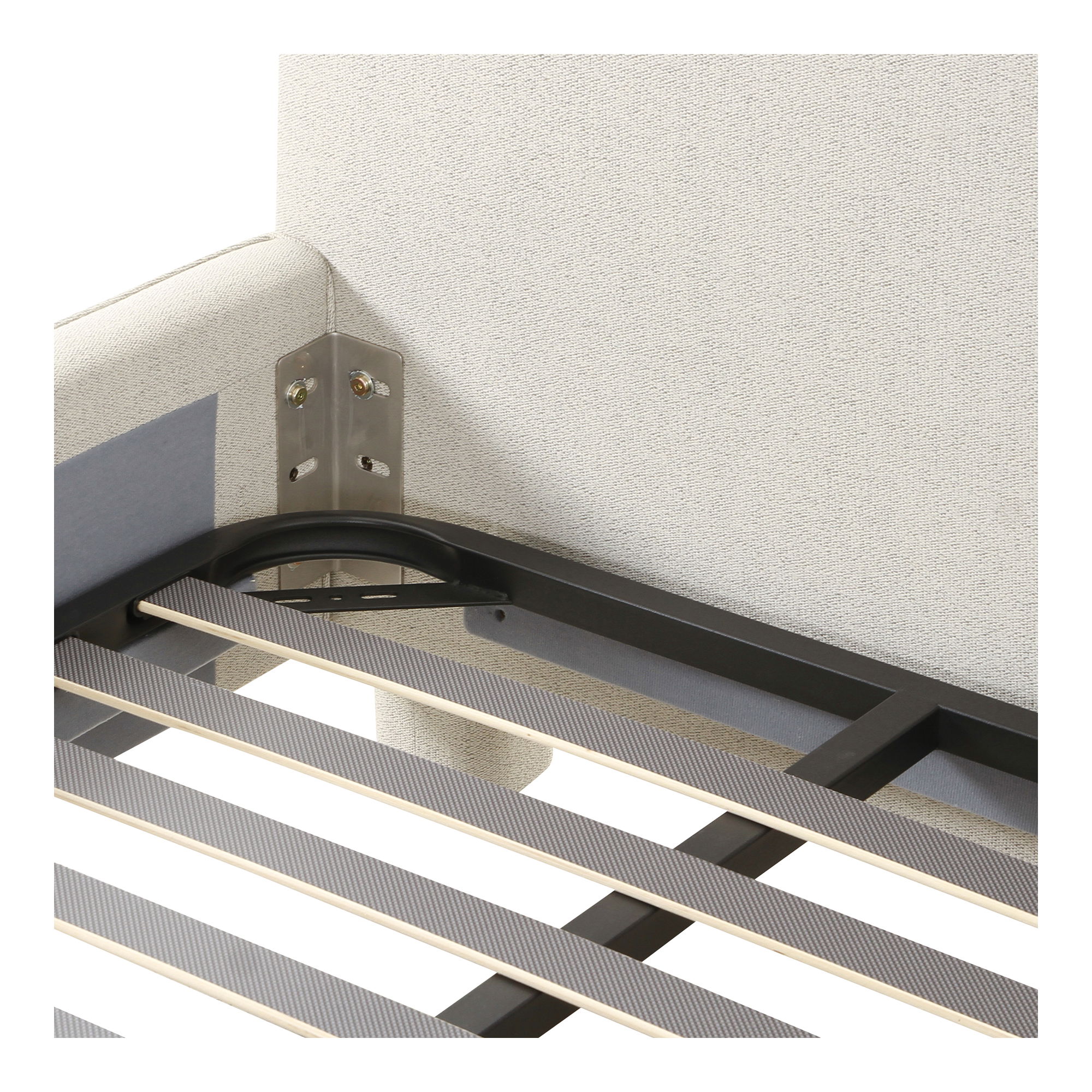 Ichigo King Bed Light Grey, by Moe's Home, 81.5" width x 49" height x 92" depth View 5