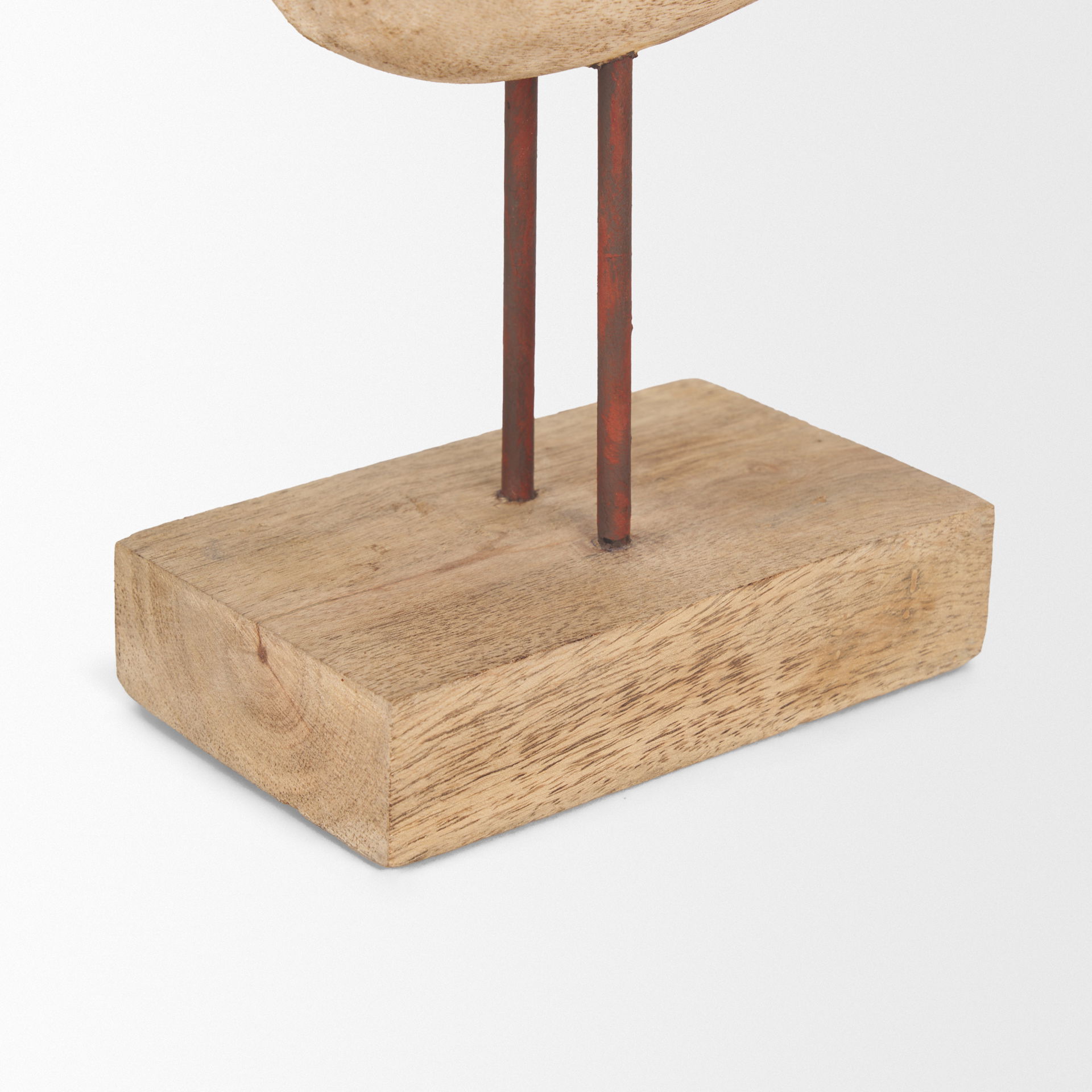 Riri Wooden Bird Decorative Object, by Mercana, 11" length x 3.54" width x 10.5" height View 11