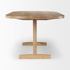 Viktor 84'L Light Brown Solid Wood Dining Table thumbnail 3