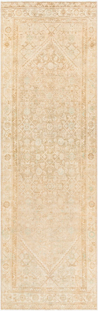 Antique One of a Kind Handmade Rug, by Surya, 9'2" length x 3'4" width