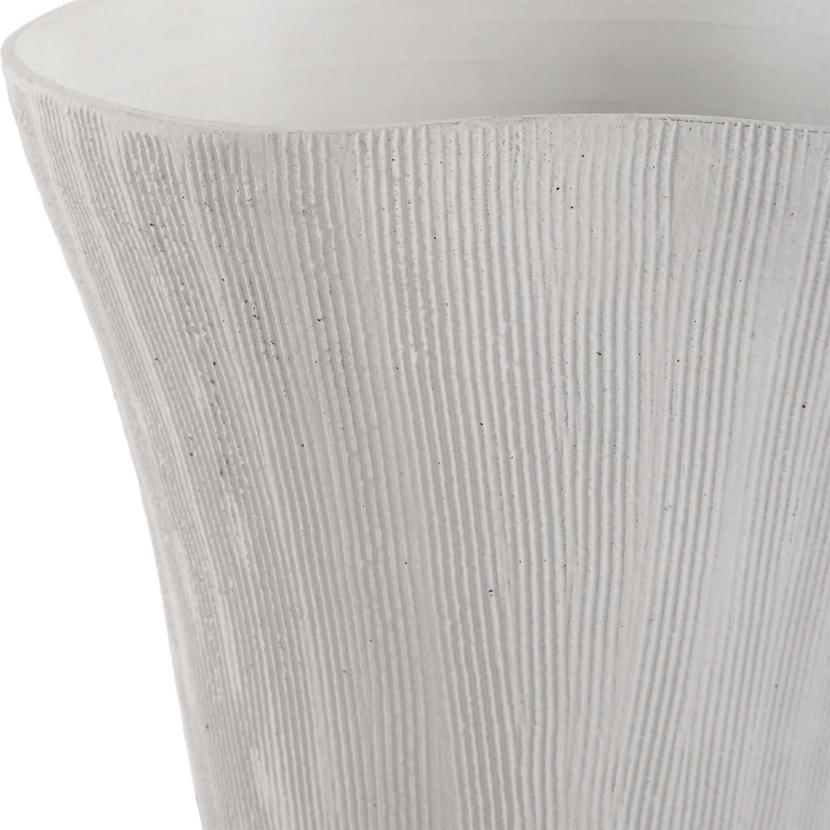 Floreana Tall White Vase, by Uttermost, 8" width x 15.5" height x 8" depth View 6