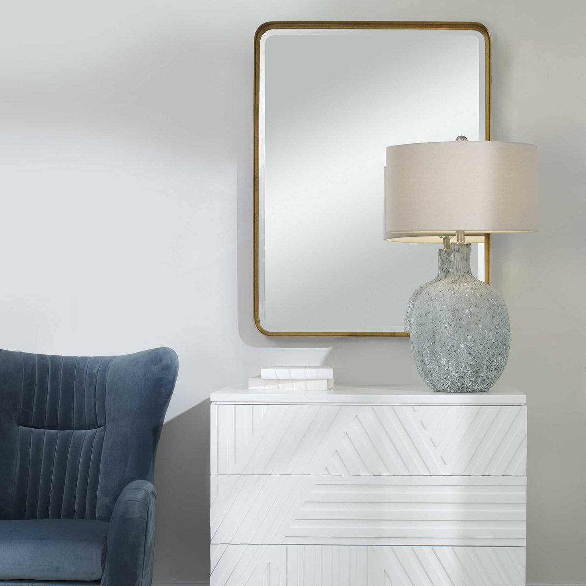 Crofton Gold Large Mirror, by Uttermost, 30" width x 40" height x 3" depth View 4
