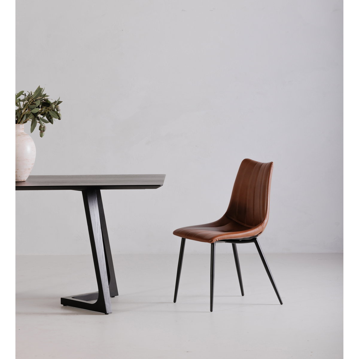 Alibi Dining Chair Brown - Set Of Two, by Moe's Home, 18" width x 33" height x 20" depth View 8