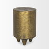 Rosh Textured Gold Metal with Acid Wash  Accent Table thumbnail 4