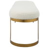 Infinity Gold Bench, Benche by Uttermost, 60" width x 19" height x 16.25" depth thumbnail 6