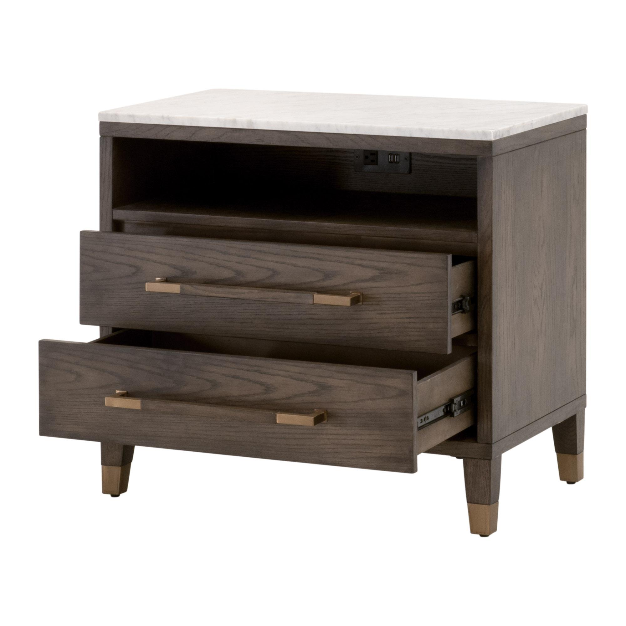 Cambria 2-Drawer Nightstand, by Essentials for Living, 29" width x 26.75" height x 18" depth View 4