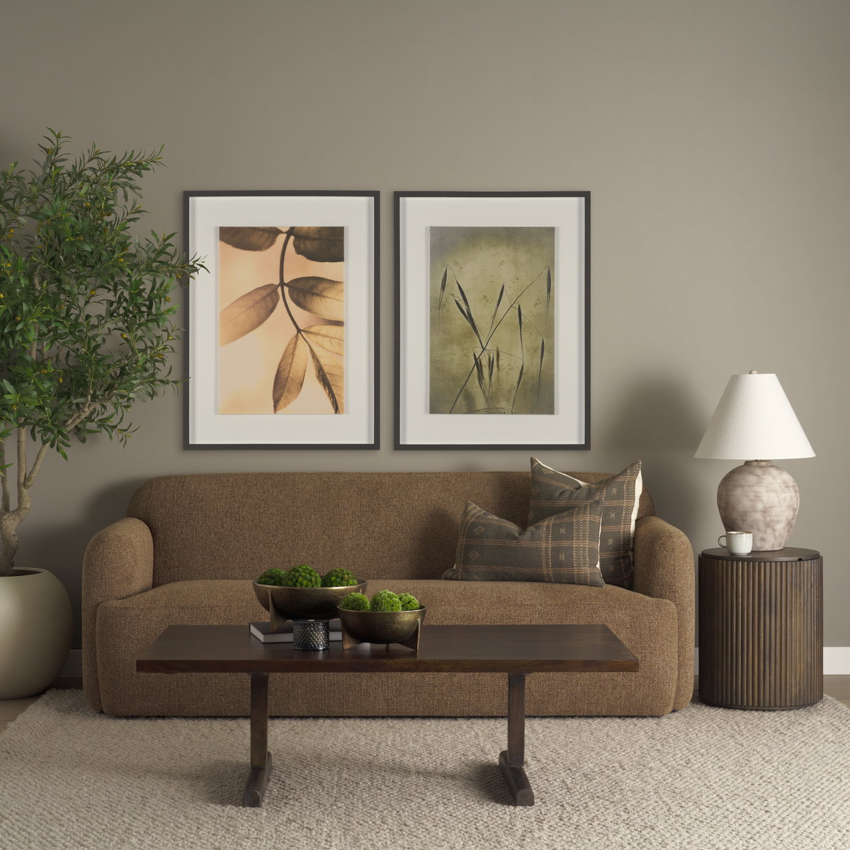 Viktor 55'L Dark Brown Solid Wood Coffee Table, by Mercana, 55" length x 30" width x 17" height View 2