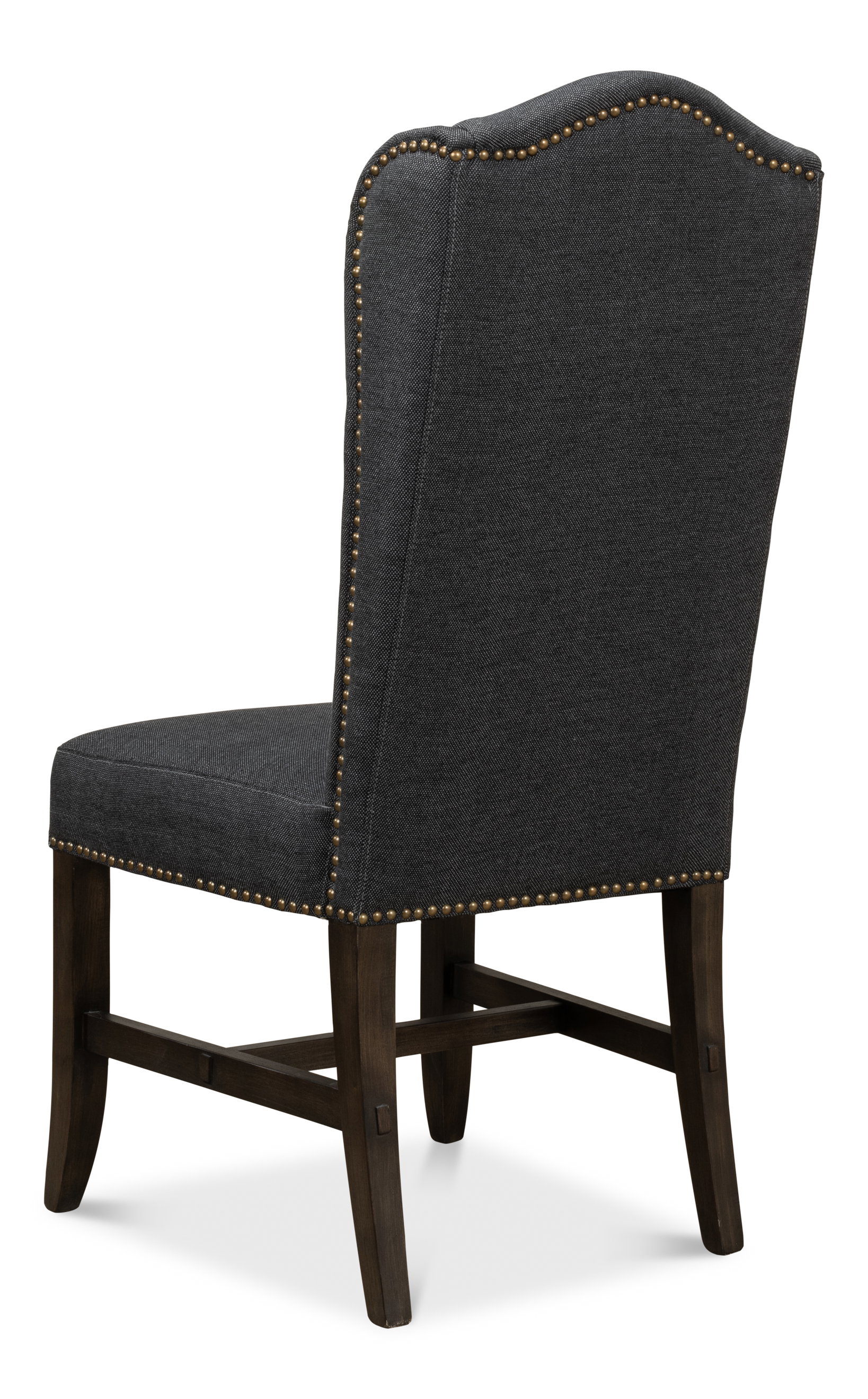 Black High Back Dining Chair, by Sarreid, 21" length x 26" width x 46" height View 13