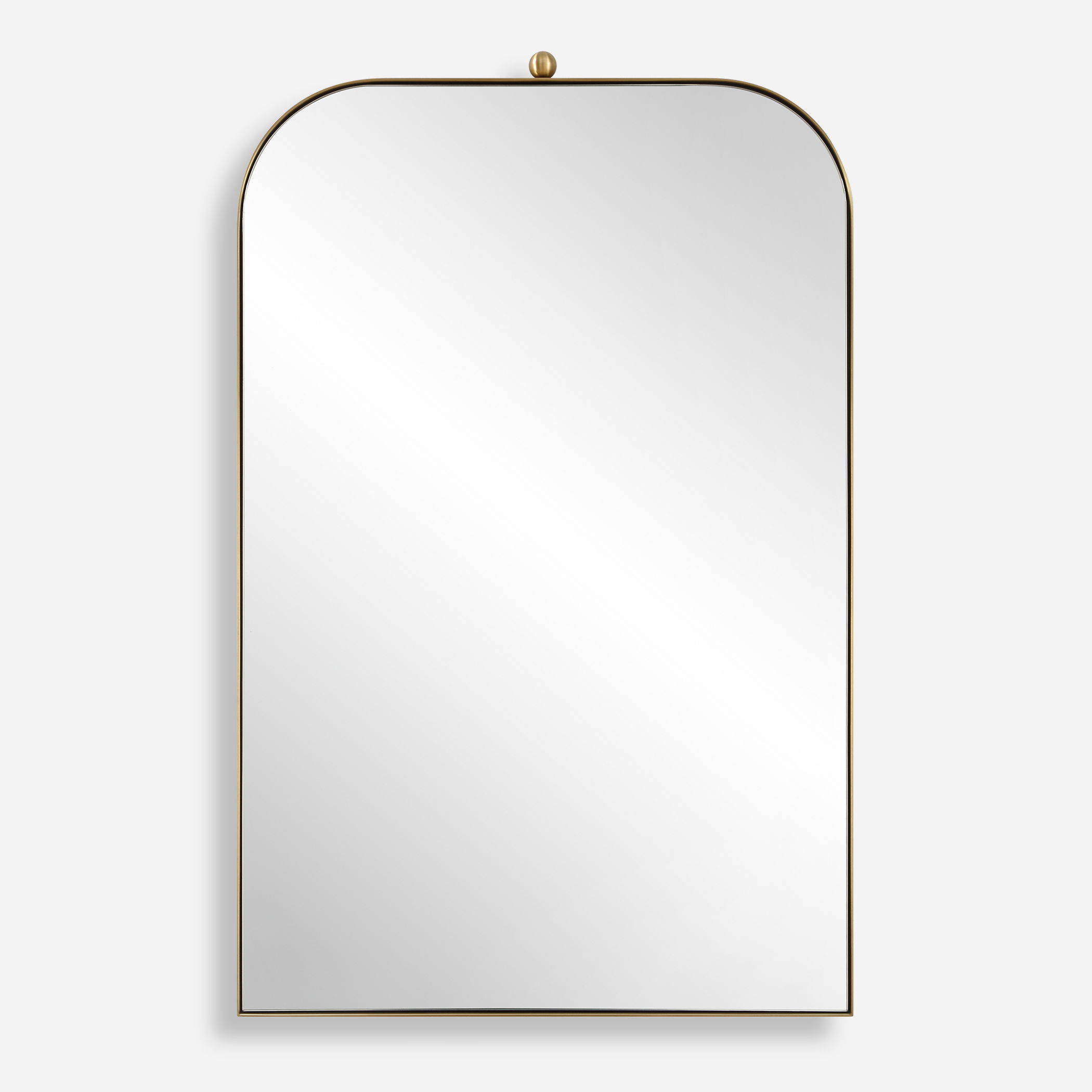 Cassidy Brass Arch Mirror, by Uttermost, 21" width x 33" height x 1" depth View 1