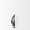 Jolie Cream with Black Print Linen Lumbar Decorative Pillow Cover thumbnail 3