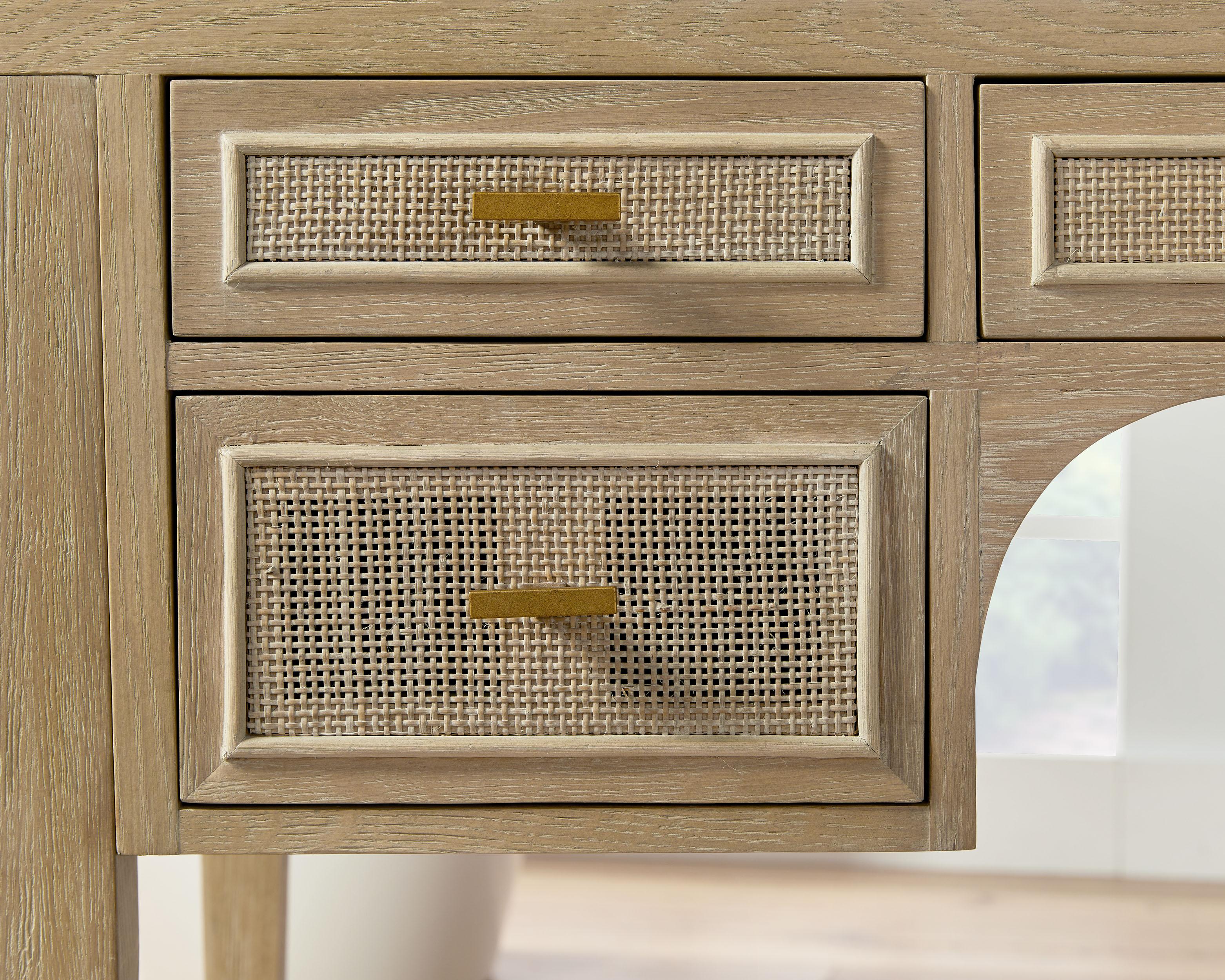 Cane Desk, by Essentials for Living, 55" width x 31.25" height x 24" depth View 9