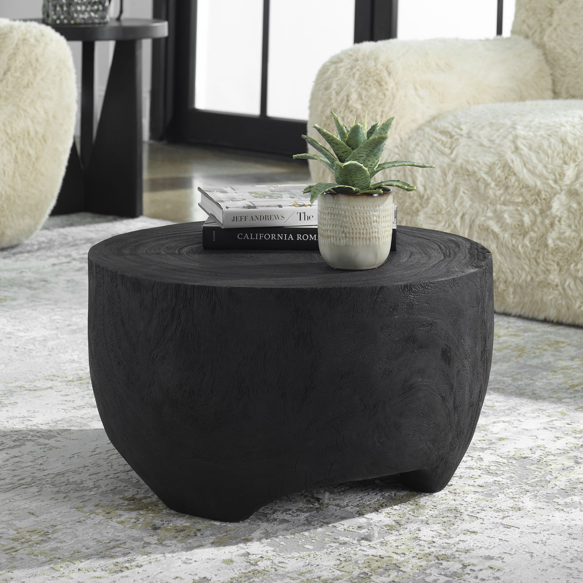 Elevate Black Coffee Table, by Uttermost, 23.5" width x 13.5" height x 23.5" depth View 2
