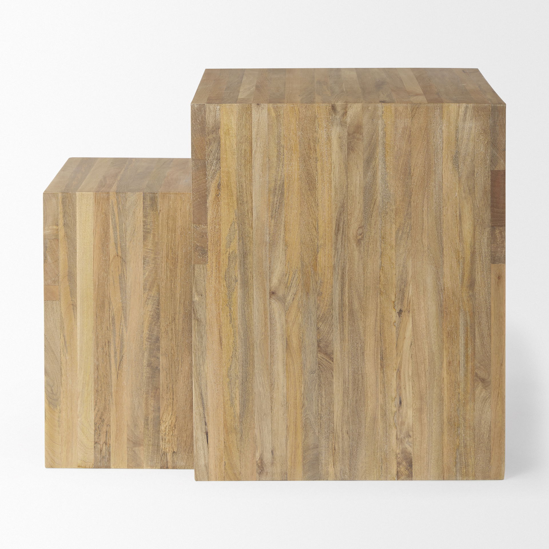 Chloe  Set of 2 Cottage Wood Nesting Accent Tables large image 