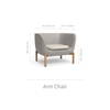 Inou Elements Arm Chair, Outdoor Furniture by Crescent Garden, 2'10.3" width x 2'2.4" height x 2'3.7" depth thumbnail 3