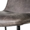 Kavalan Low Back 33.5in Seat Counter Stool | Ebony Leather with Metal, Counter & Bar Stool by Mercana, 17.7" length x 20.9" width x 33.5" height thumbnail 9