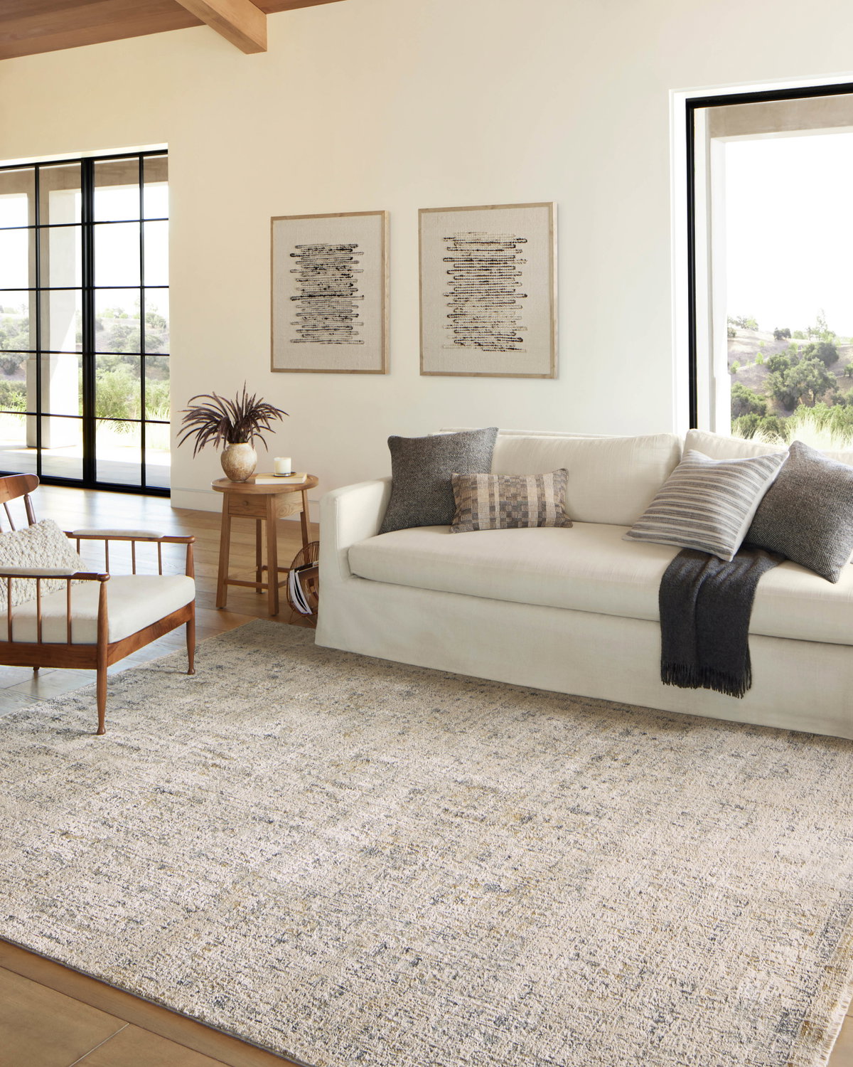 Amber Lewis x Loloi Alie Rug, 5'3" length x 5'3" width View 3