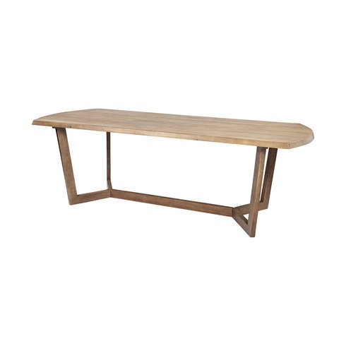 Denver 92"L x 39"W Rectangular Dining Table | Modern | Brown Wood | Seats 6