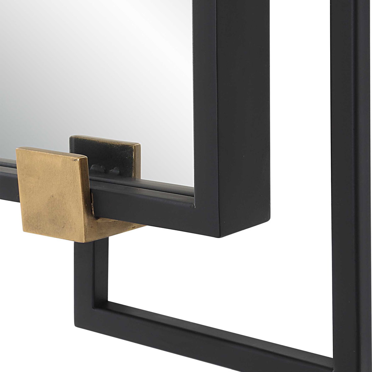 Ivey Rectangle Industrial Mirror, by Uttermost, 2'8.5" width x 3'6" height x 2.5" depth View 6