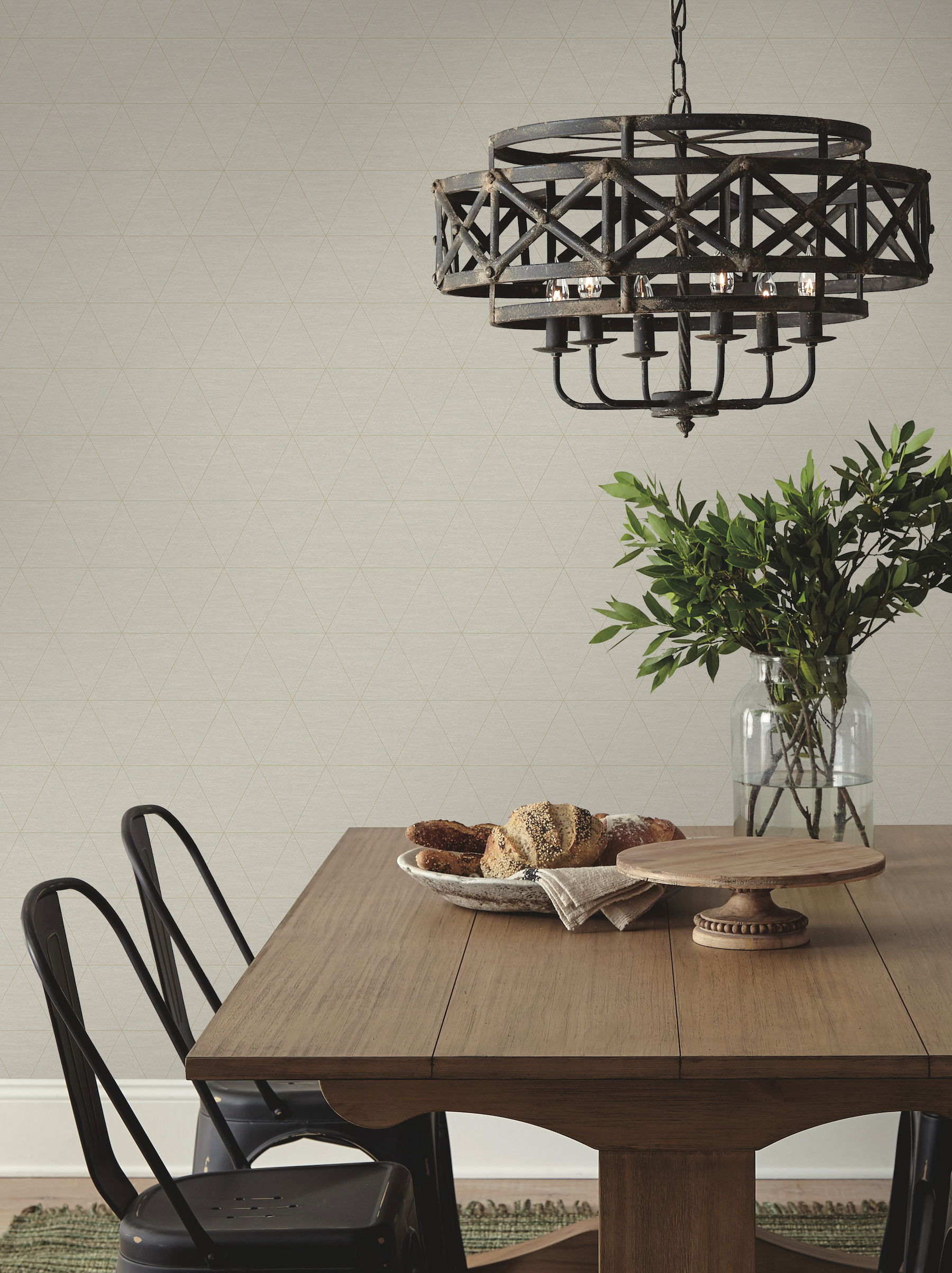 Ridge Taupe Wallpaper large image 