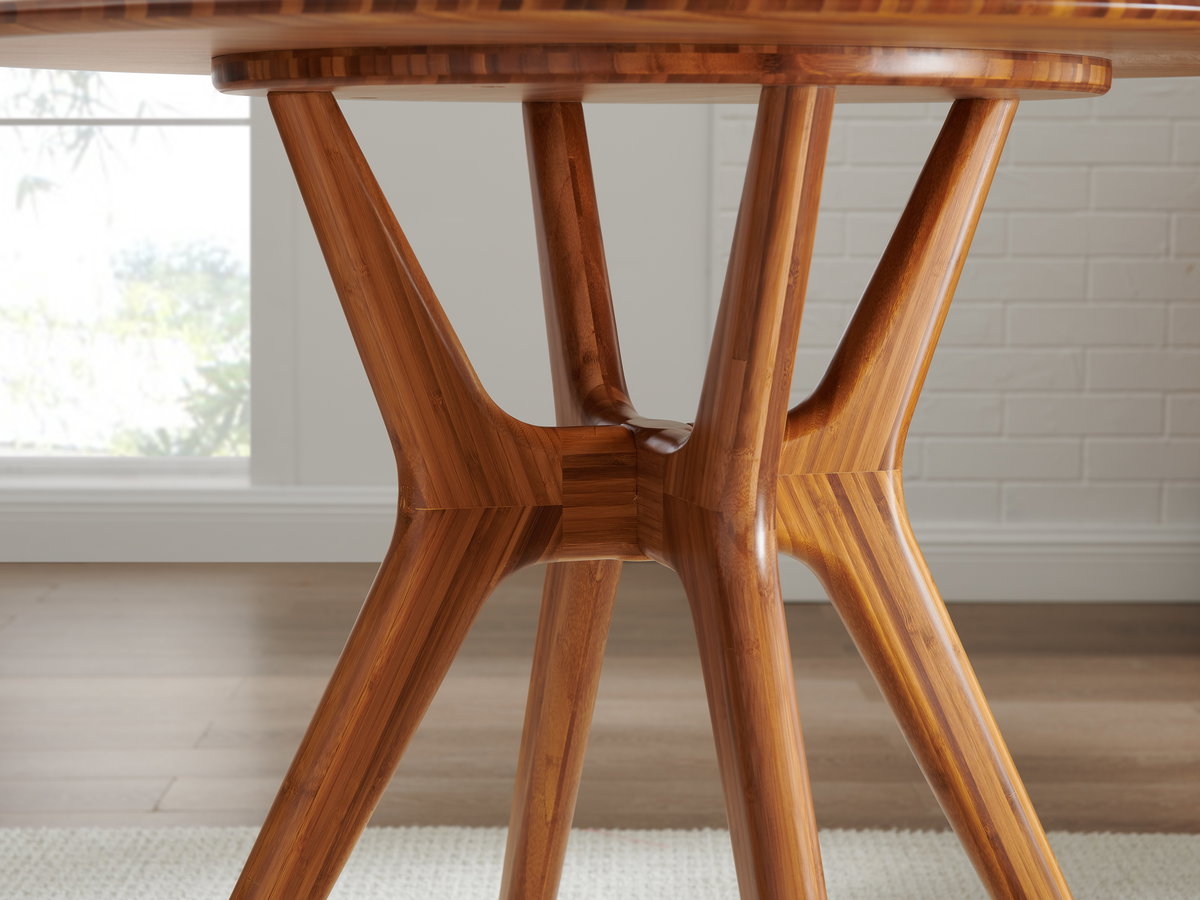 Sitka 36' Round Dining Table, Amber, by Greenington, 36" length x 36" width x 29.5" height View 4