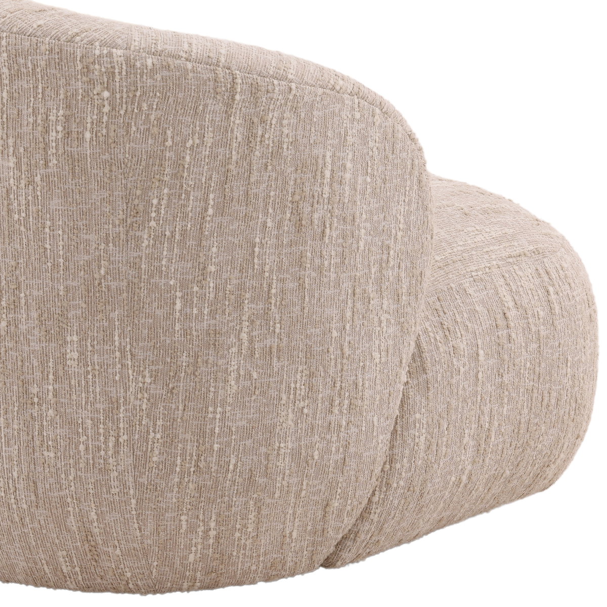 Romy Swivel Chair Beige, Accent Chair by Dovetail, 34.5" width x 29" height x 35.5" depth View 7