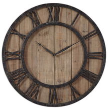 Online Designer Hallway/Entry Powell Wooden Wall Clock